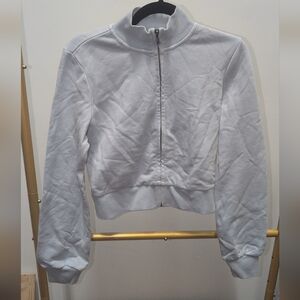 Skims Women's Zen Blue Boyfriend Fleece Track Jacket Size S